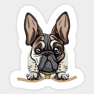 dog in pocket funny puppy for dog lover Bulldog Sticker